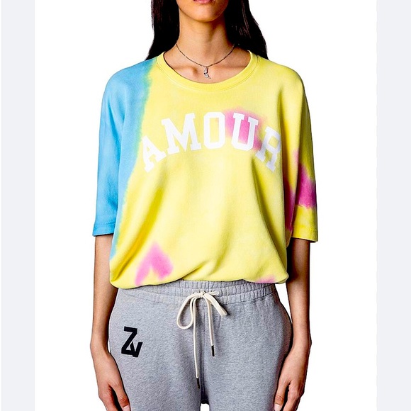 ZADIG & VOLTAIRE Portland Amour Tie Dyed Sweatshirt - Picture 1 of 11